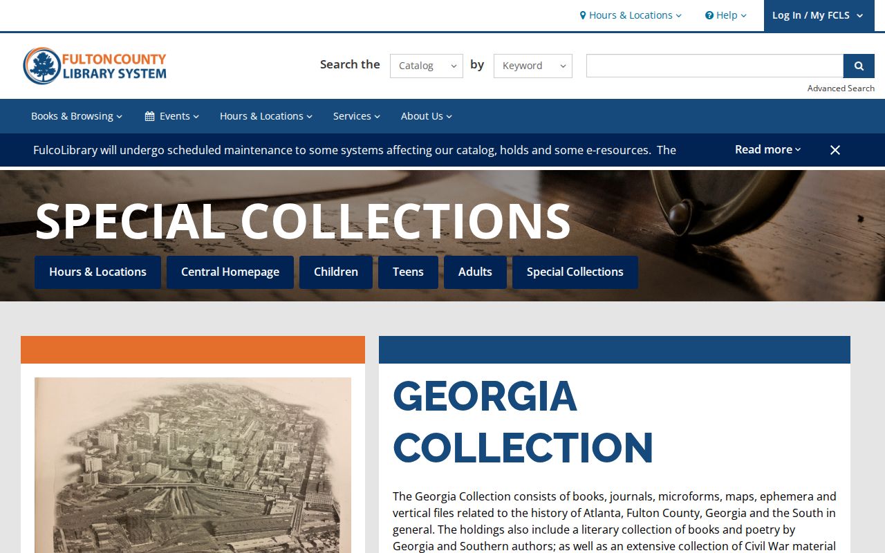 Fulton County Library Georgia history collection for directory research