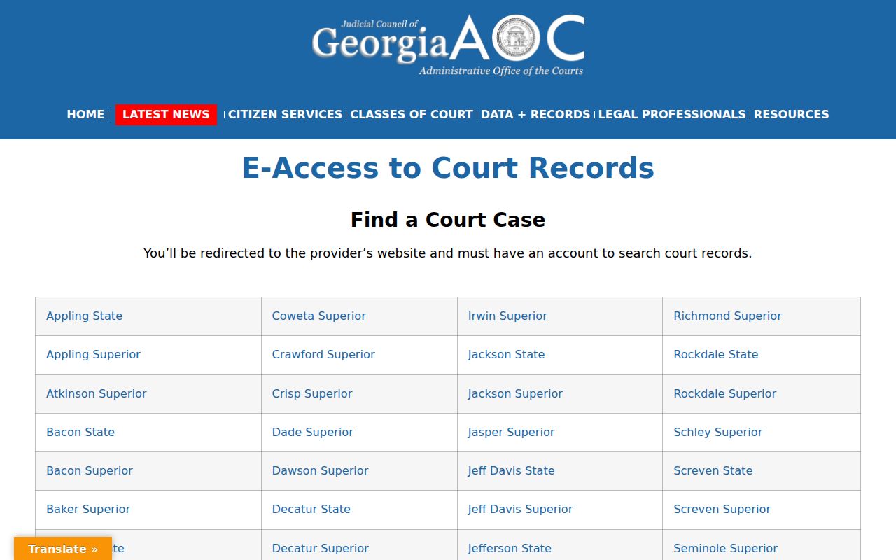 Fulton County residents directory court records gateway