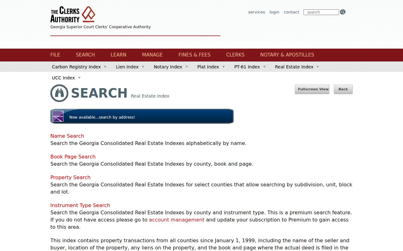 Fulton County residents directory deed index search