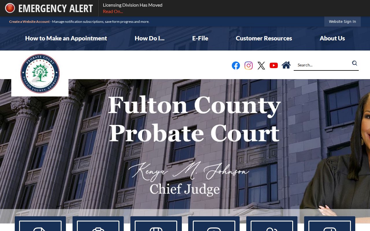 Fulton Probate Court page used to find estate and heir records
