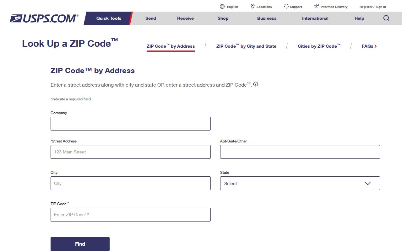 USPS address and ZIP lookup used to normalize a Fulton County street address