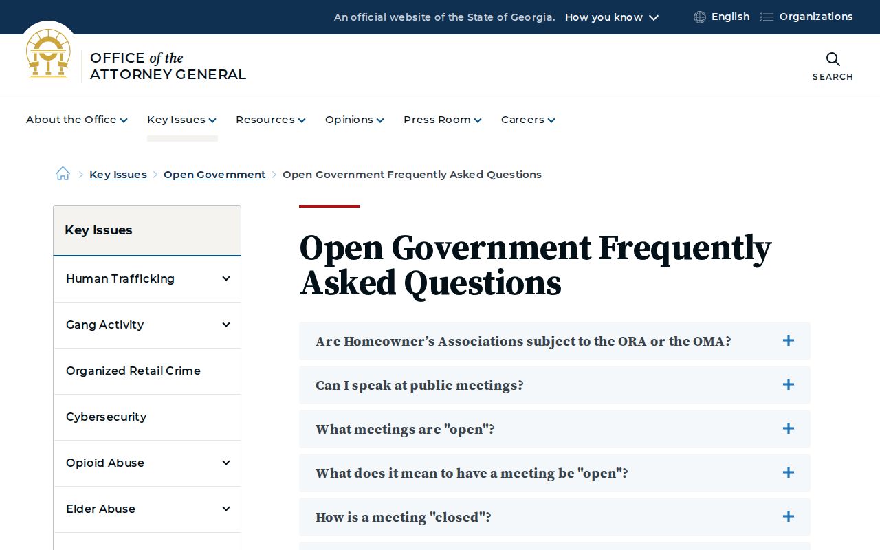 Georgia Open Government FAQ for a Fulton ZIP records request